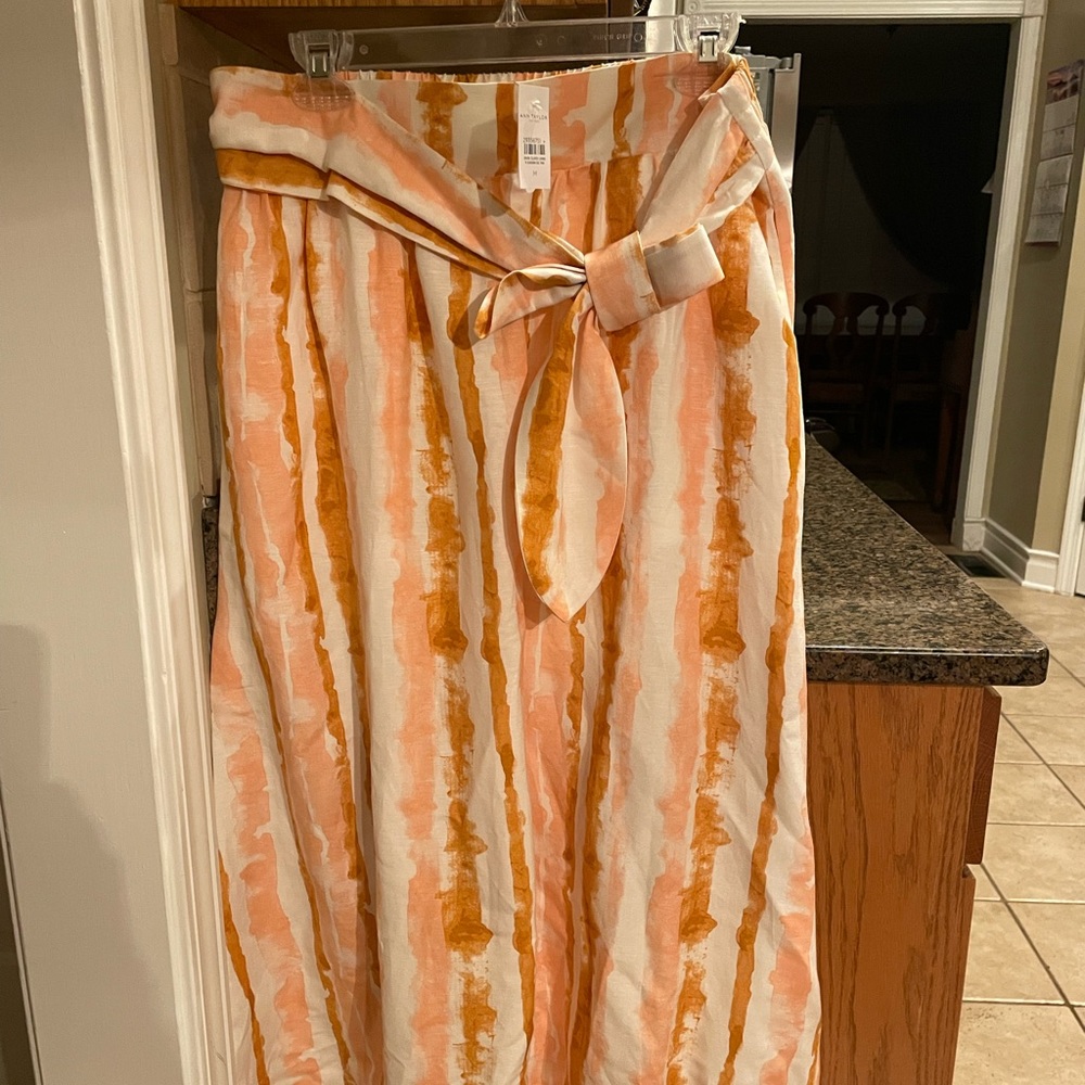 Ann Taylor new with tag. Burnt orange and pink long skirt.